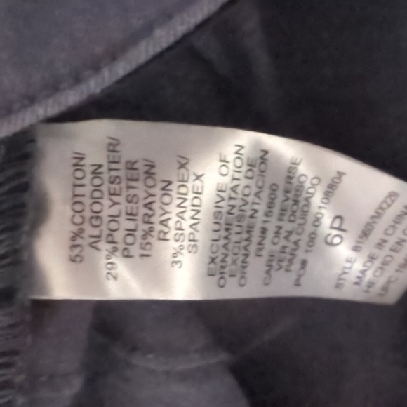 NWT Democracy 'Ab'solution Patriot Straight Leg Pants in Gray Size 6P - Picture 7 of 7